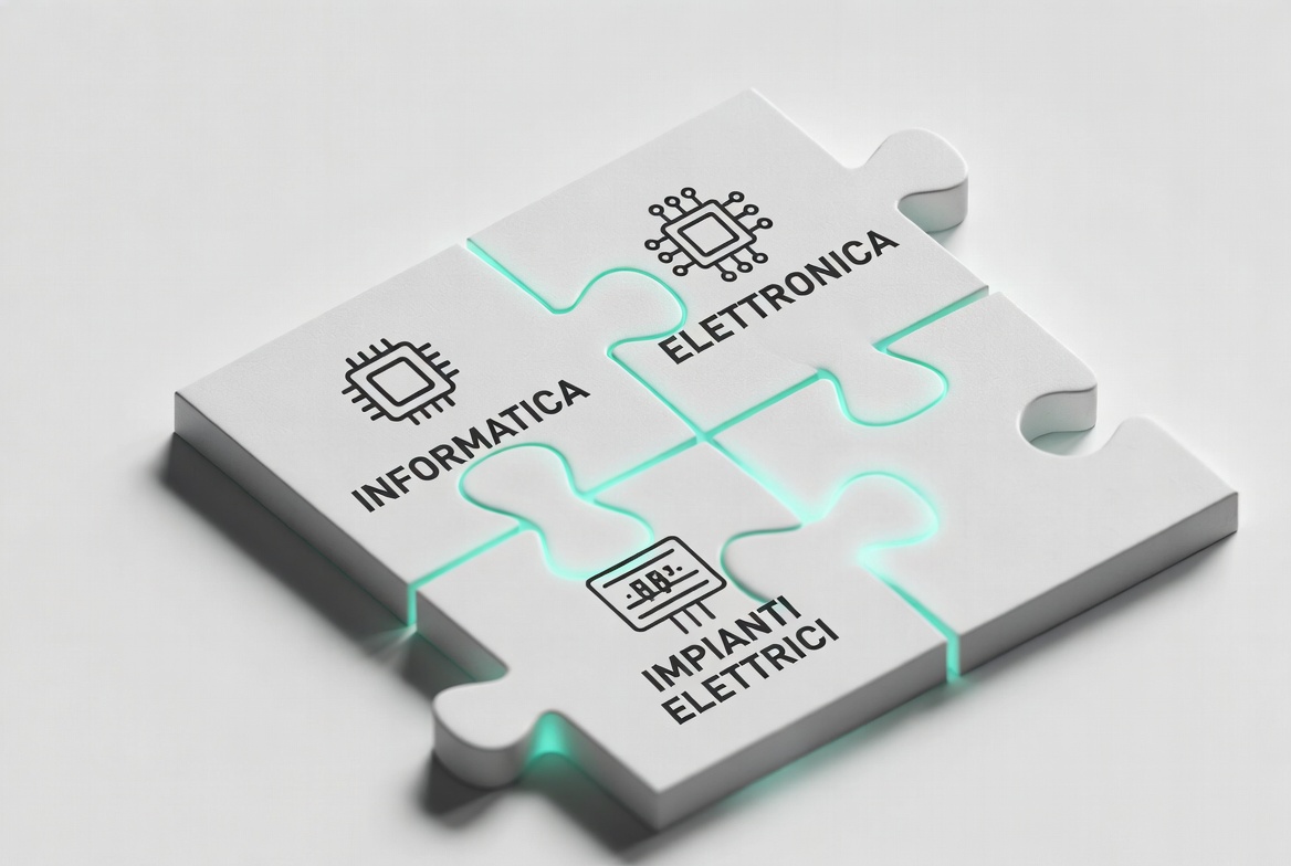 I tre settori di SunGuard Energy: Informatica, Elettronica, Impianti elettrici